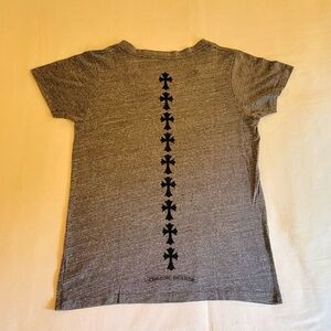 Chrome Hearts Gray V-neck Top